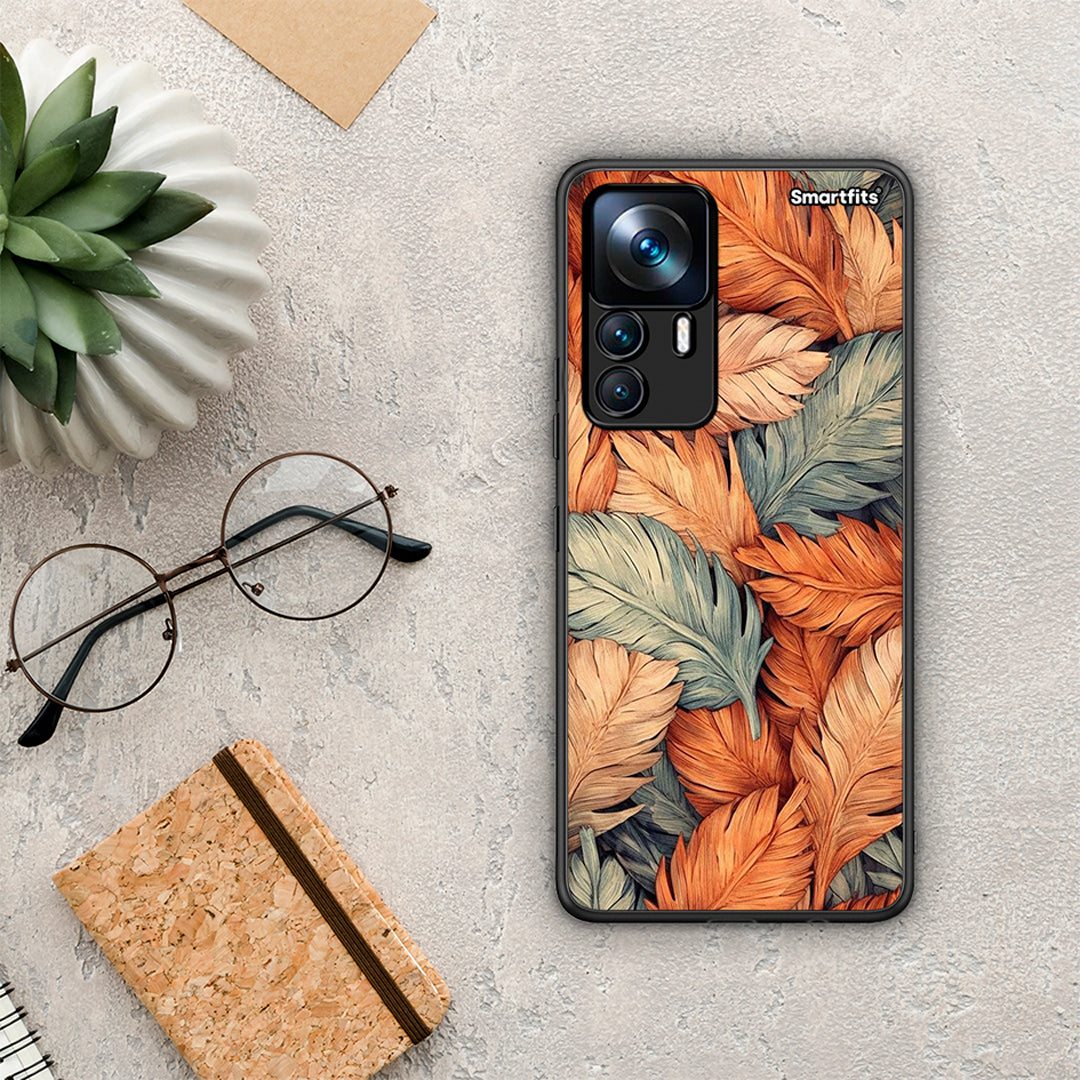 Xiaomi 12T / K50 Ultra Autumn Leaves θήκη από τη Smartfits με σχέδιο στο πίσω μέρος και μαύρο περίβλημα | Smartphone case with colorful back and black bezels by Smartfits