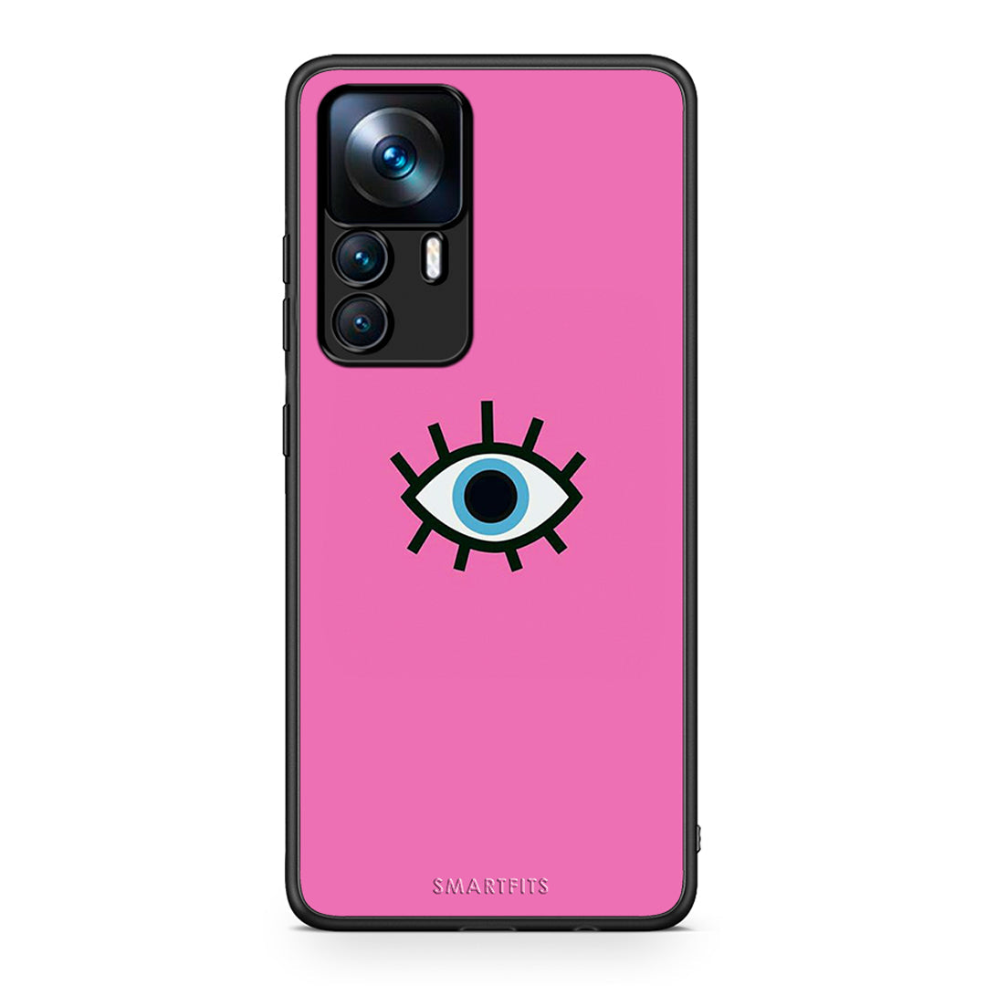 Xiaomi 12T / K50 Ultra Blue Eye Pink θήκη από τη Smartfits με σχέδιο στο πίσω μέρος και μαύρο περίβλημα | Smartphone case with colorful back and black bezels by Smartfits