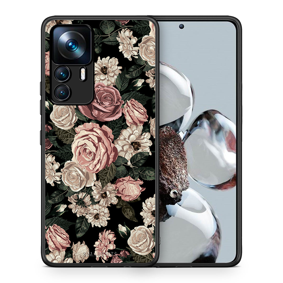 Θήκη Xiaomi 12T / 12T Pro / K50 Ultra Wild Roses Flower από τη Smartfits με σχέδιο στο πίσω μέρος και μαύρο περίβλημα | Xiaomi 12T / 12T Pro / K50 Ultra Wild Roses Flower case with colorful back and black bezels