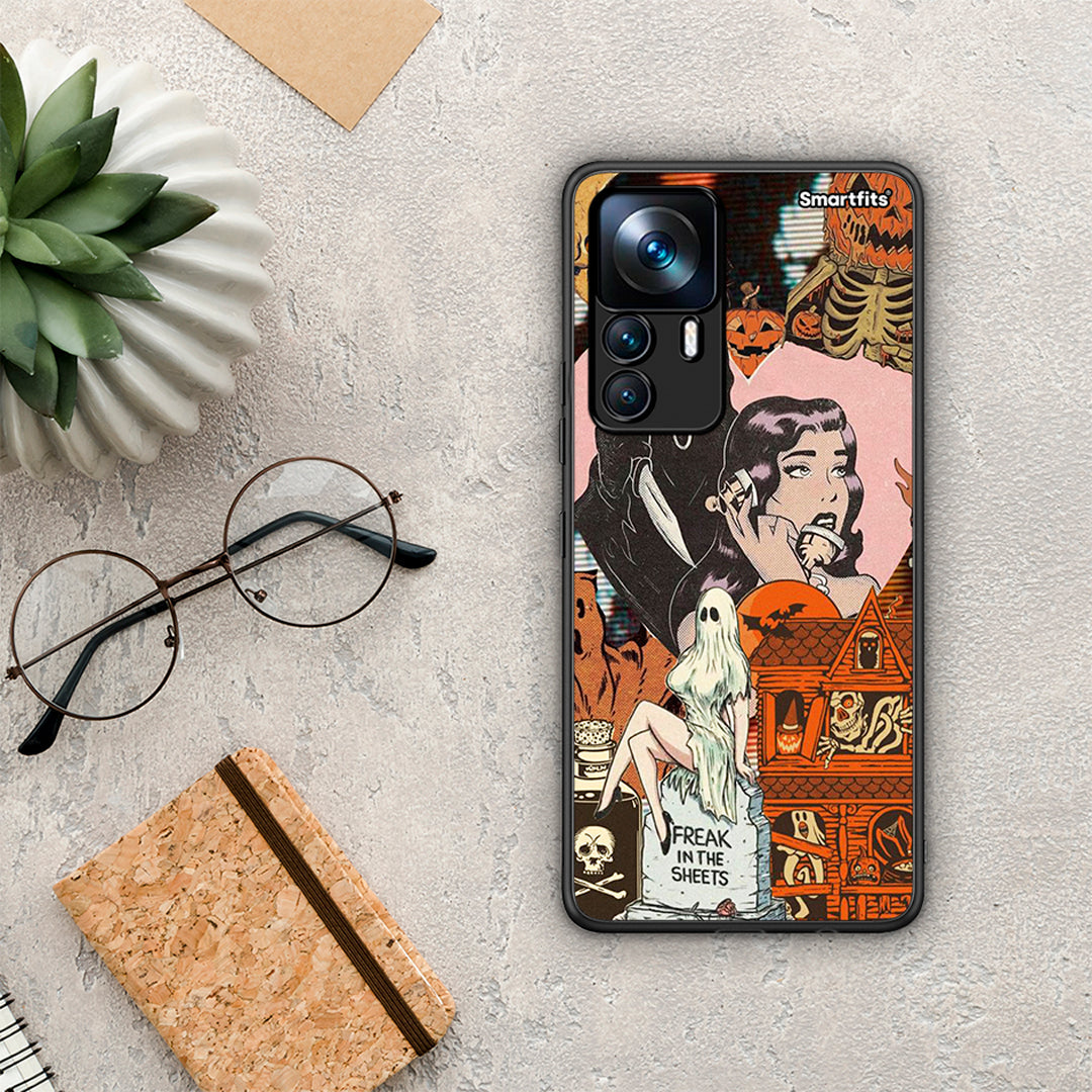 Xiaomi 12T / K50 Ultra Halloween Collage θήκη από τη Smartfits με σχέδιο στο πίσω μέρος και μαύρο περίβλημα | Smartphone case with colorful back and black bezels by Smartfits