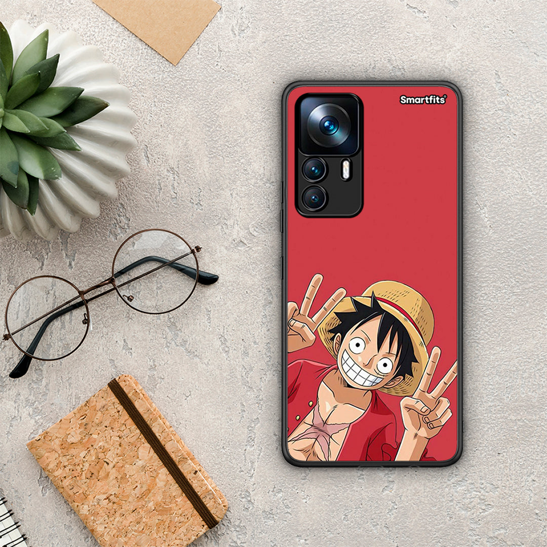 Xiaomi 12T / K50 Ultra Pirate Luffy θήκη από τη Smartfits με σχέδιο στο πίσω μέρος και μαύρο περίβλημα | Smartphone case with colorful back and black bezels by Smartfits