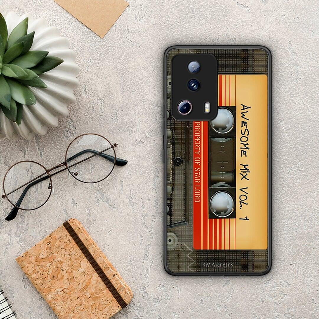 Θήκη Xiaomi 13 Lite 5G Awesome Mix από τη Smartfits με σχέδιο στο πίσω μέρος και μαύρο περίβλημα | Xiaomi 13 Lite 5G Awesome Mix Case with Colorful Back and Black Bezels