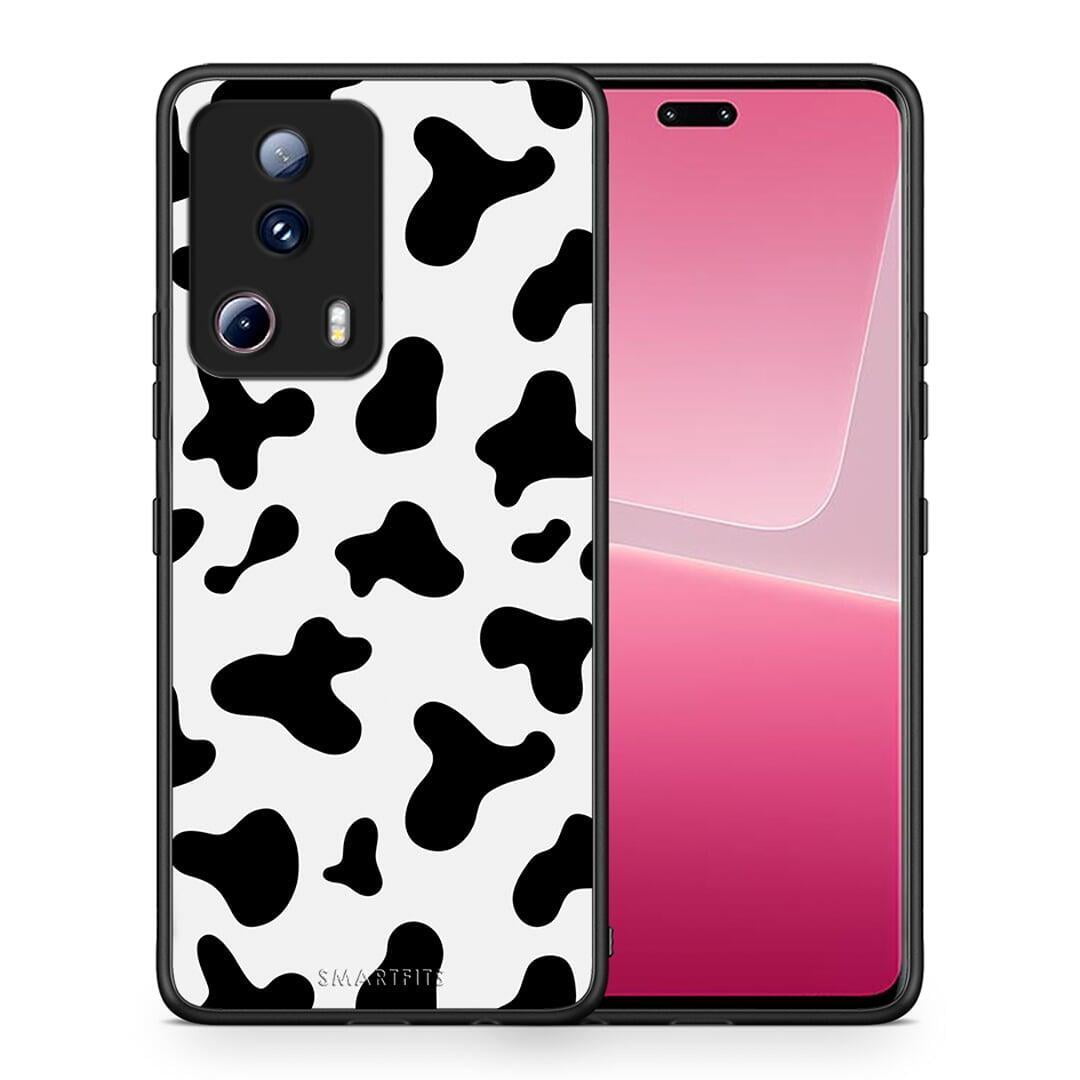 Θήκη Xiaomi 13 Lite 5G Cow Print από τη Smartfits με σχέδιο στο πίσω μέρος και μαύρο περίβλημα | Xiaomi 13 Lite 5G Cow Print Case with Colorful Back and Black Bezels