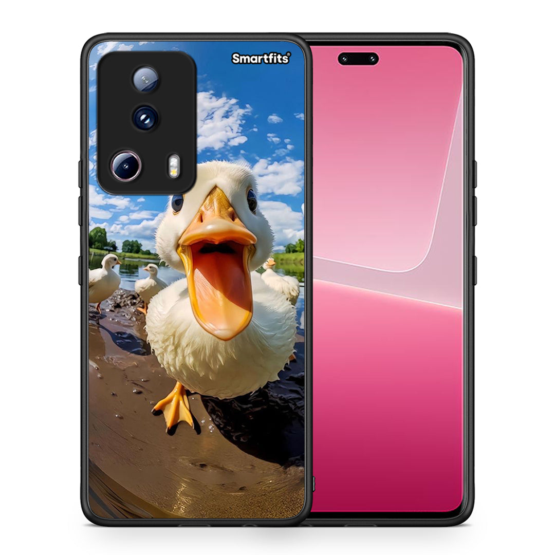 Θήκη Xiaomi 13 Lite 5G Duck Face από τη Smartfits με σχέδιο στο πίσω μέρος και μαύρο περίβλημα | Xiaomi 13 Lite 5G Duck Face Case with Colorful Back and Black Bezels
