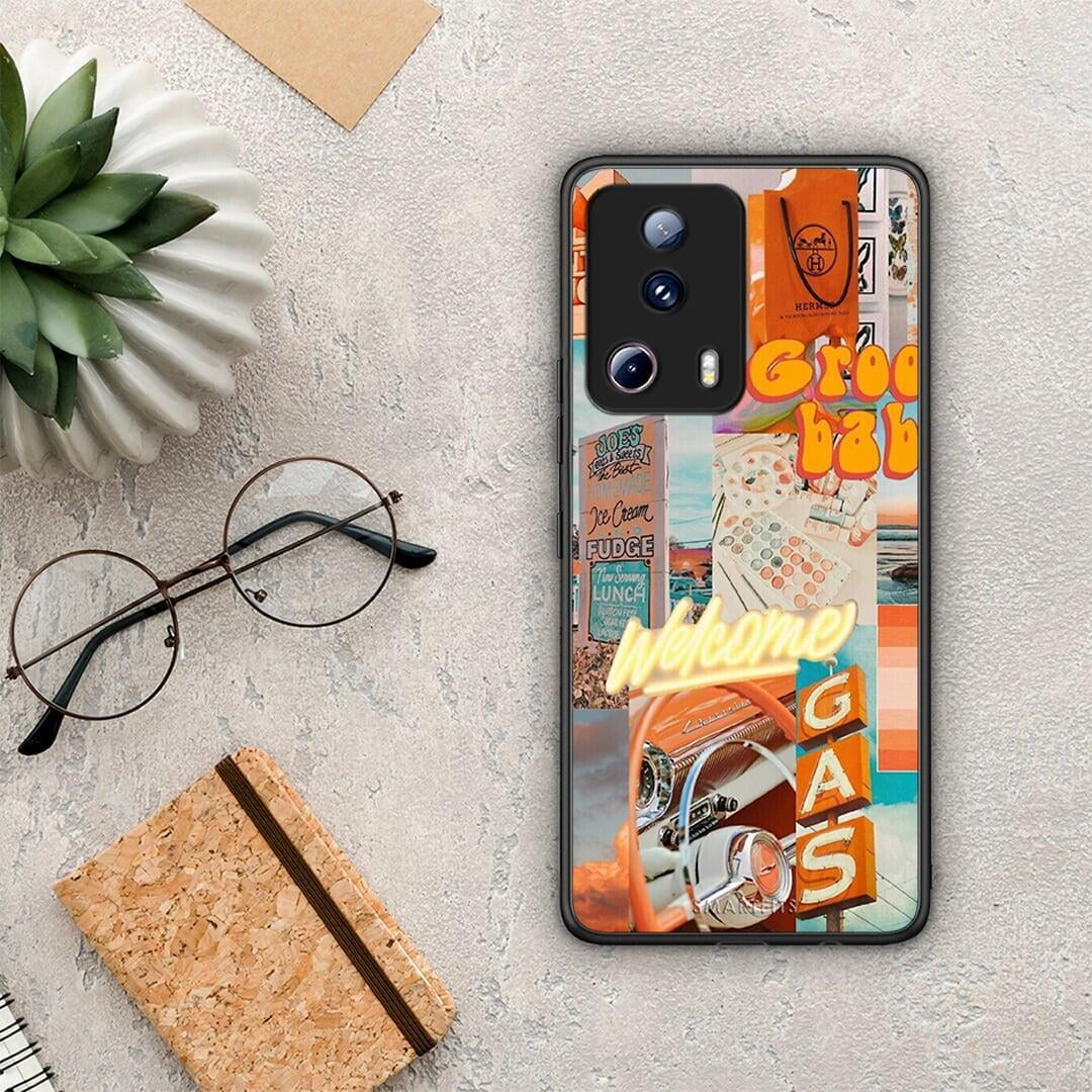 Θήκη Xiaomi 13 Lite 5G Groovy Babe από τη Smartfits με σχέδιο στο πίσω μέρος και μαύρο περίβλημα | Xiaomi 13 Lite 5G Groovy Babe Case with Colorful Back and Black Bezels