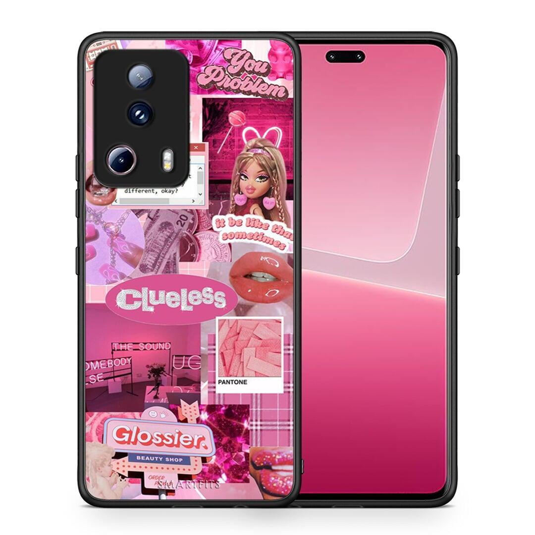 Θήκη Xiaomi 13 Lite 5G Pink Love από τη Smartfits με σχέδιο στο πίσω μέρος και μαύρο περίβλημα | Xiaomi 13 Lite 5G Pink Love Case with Colorful Back and Black Bezels