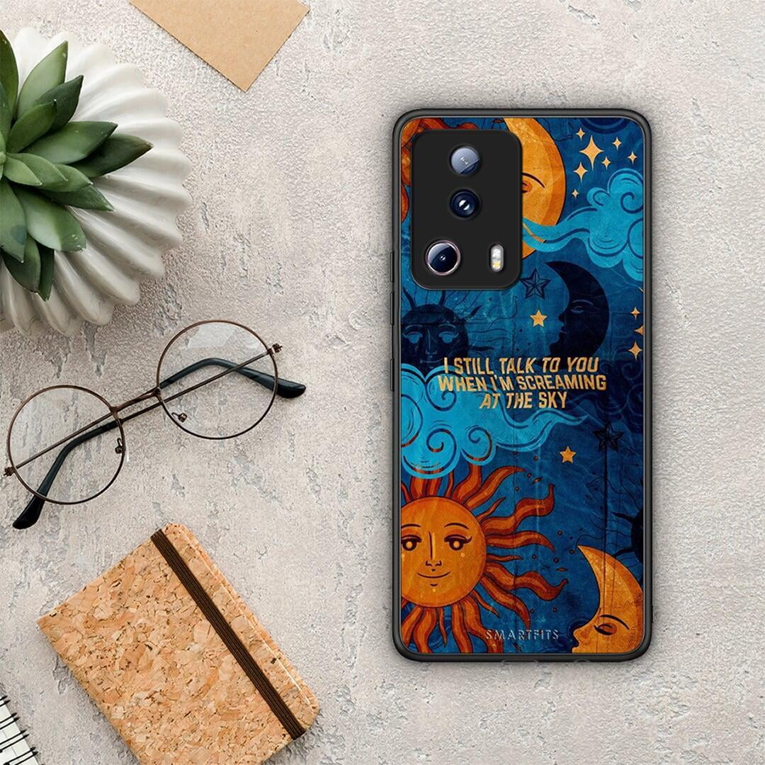 Θήκη Xiaomi 13 Lite 5G Screaming Sky από τη Smartfits με σχέδιο στο πίσω μέρος και μαύρο περίβλημα | Xiaomi 13 Lite 5G Screaming Sky Case with Colorful Back and Black Bezels