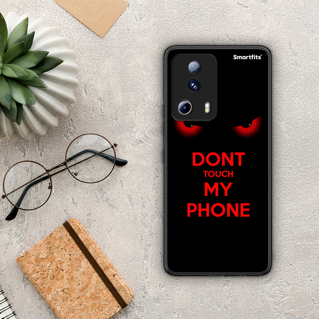 Θήκη Xiaomi 13 Lite 5G Touch My Phone από τη Smartfits με σχέδιο στο πίσω μέρος και μαύρο περίβλημα | Xiaomi 13 Lite 5G Touch My Phone Case with Colorful Back and Black Bezels