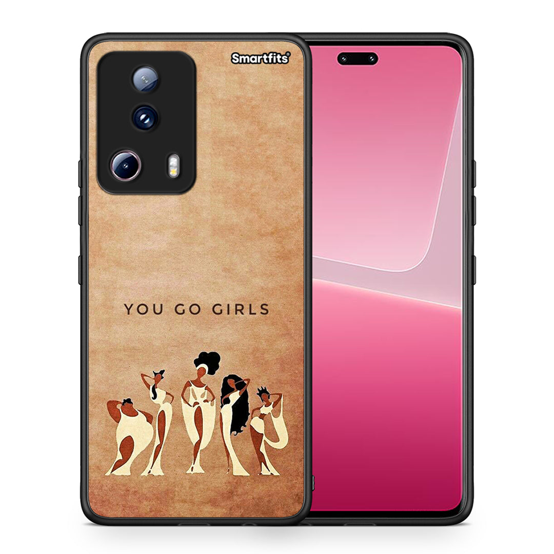 Θήκη Xiaomi 13 Lite 5G You Go Girl από τη Smartfits με σχέδιο στο πίσω μέρος και μαύρο περίβλημα | Xiaomi 13 Lite 5G You Go Girl Case with Colorful Back and Black Bezels