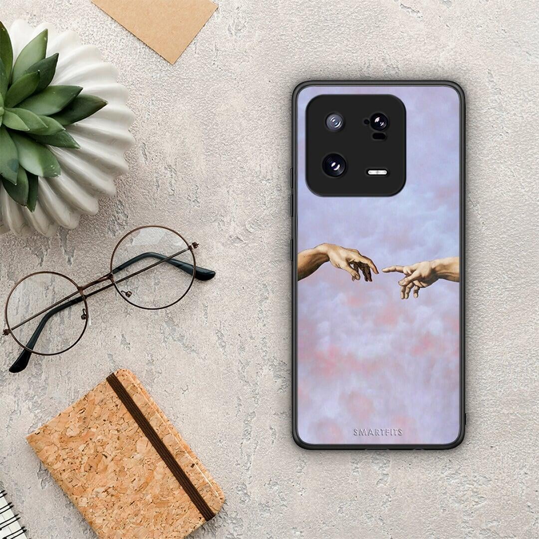 Θήκη Xiaomi 13 Pro Adam Hand από τη Smartfits με σχέδιο στο πίσω μέρος και μαύρο περίβλημα | Xiaomi 13 Pro Adam Hand Case with Colorful Back and Black Bezels
