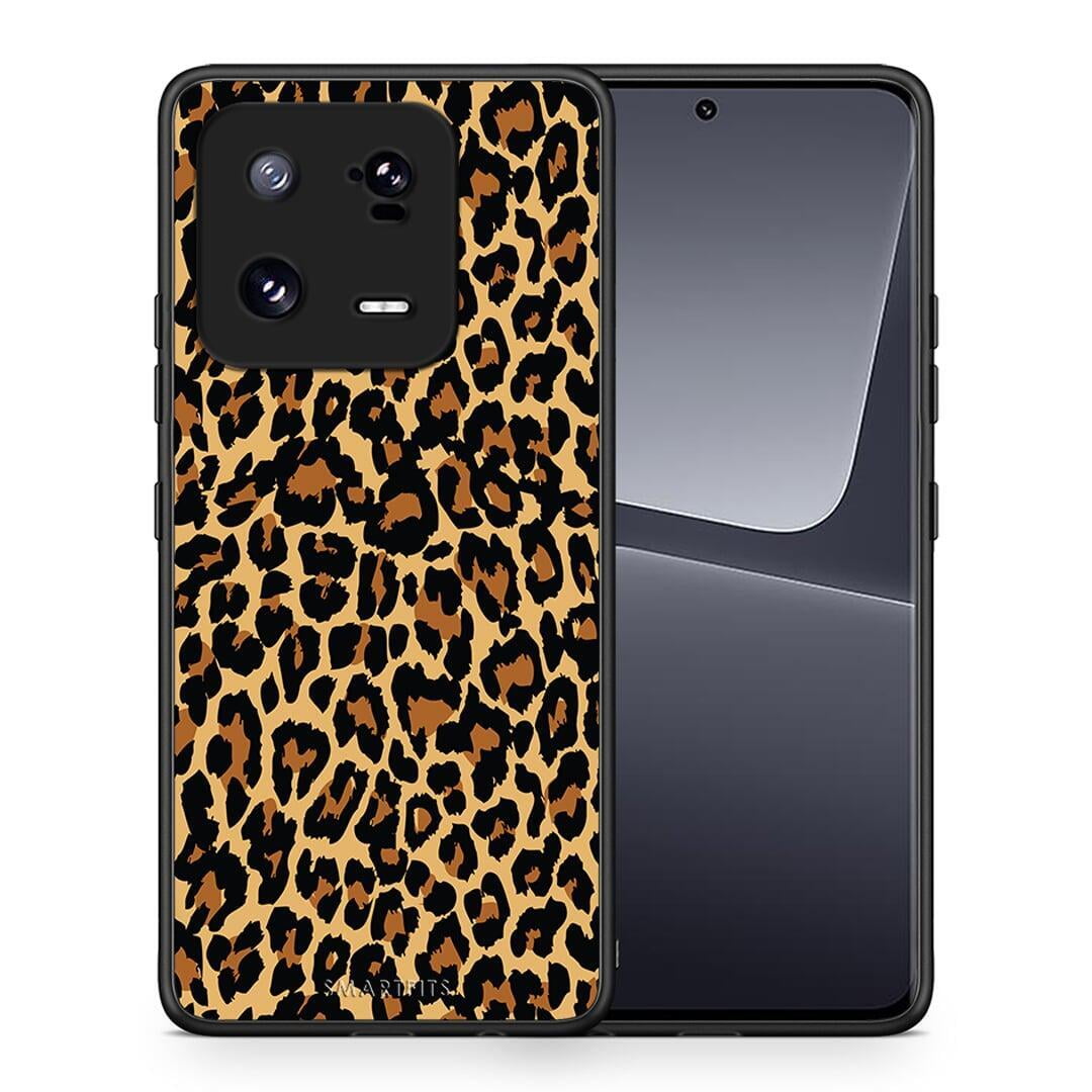 Θήκη Xiaomi 13 Animal Leopard από τη Smartfits με σχέδιο στο πίσω μέρος και μαύρο περίβλημα | Xiaomi 13 Animal Leopard Case with Colorful Back and Black Bezels
