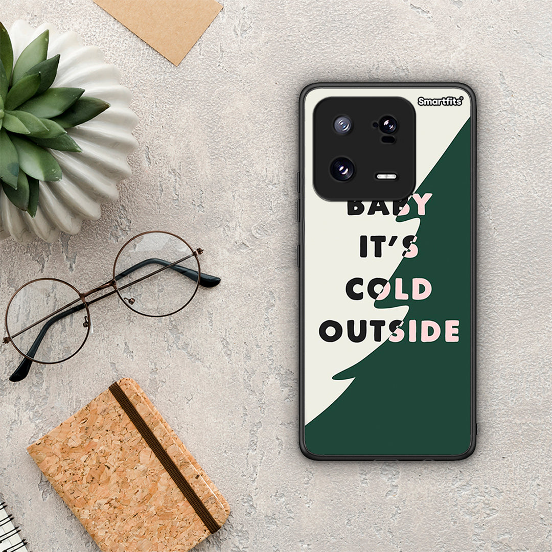 Θήκη Xiaomi 13 Cold Outside από τη Smartfits με σχέδιο στο πίσω μέρος και μαύρο περίβλημα | Xiaomi 13 Cold Outside Case with Colorful Back and Black Bezels