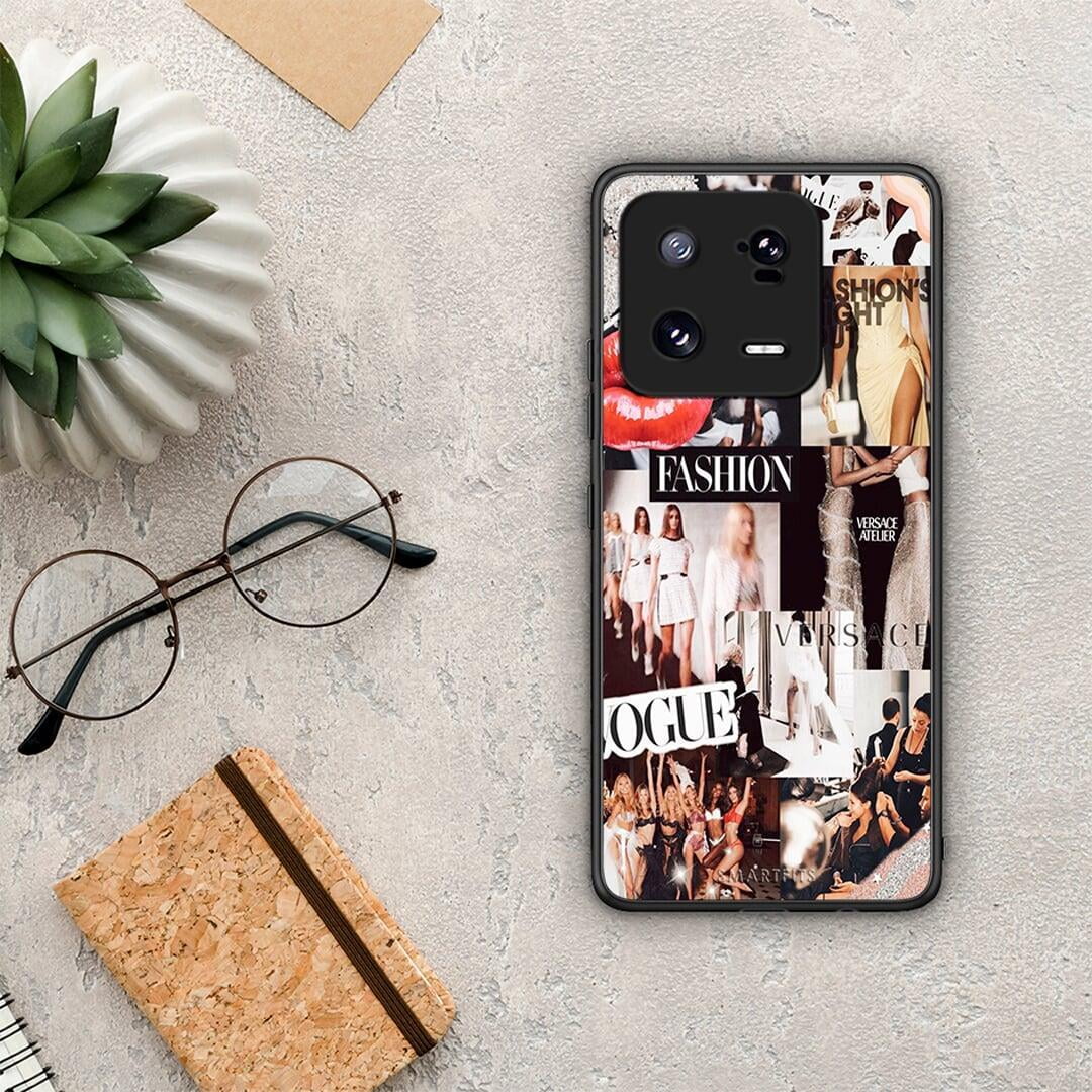 Θήκη Xiaomi 13 Pro Collage Fashion από τη Smartfits με σχέδιο στο πίσω μέρος και μαύρο περίβλημα | Xiaomi 13 Pro Collage Fashion Case with Colorful Back and Black Bezels