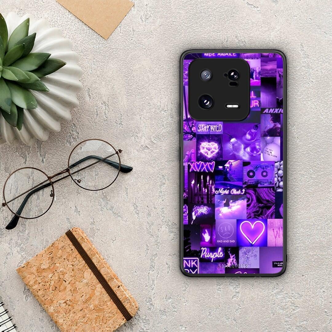 Θήκη Xiaomi 13 Pro Collage Stay Wild από τη Smartfits με σχέδιο στο πίσω μέρος και μαύρο περίβλημα | Xiaomi 13 Pro Collage Stay Wild Case with Colorful Back and Black Bezels