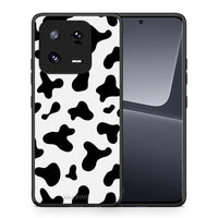 Thumbnail for Θήκη Xiaomi 13 Cow Print από τη Smartfits με σχέδιο στο πίσω μέρος και μαύρο περίβλημα | Xiaomi 13 Cow Print Case with Colorful Back and Black Bezels