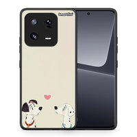 Thumbnail for Θήκη Xiaomi 13 Dalmatians Love από τη Smartfits με σχέδιο στο πίσω μέρος και μαύρο περίβλημα | Xiaomi 13 Dalmatians Love Case with Colorful Back and Black Bezels