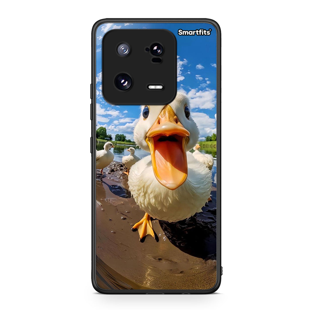 Θήκη Xiaomi 13 Pro Duck Face από τη Smartfits με σχέδιο στο πίσω μέρος και μαύρο περίβλημα | Xiaomi 13 Pro Duck Face Case with Colorful Back and Black Bezels