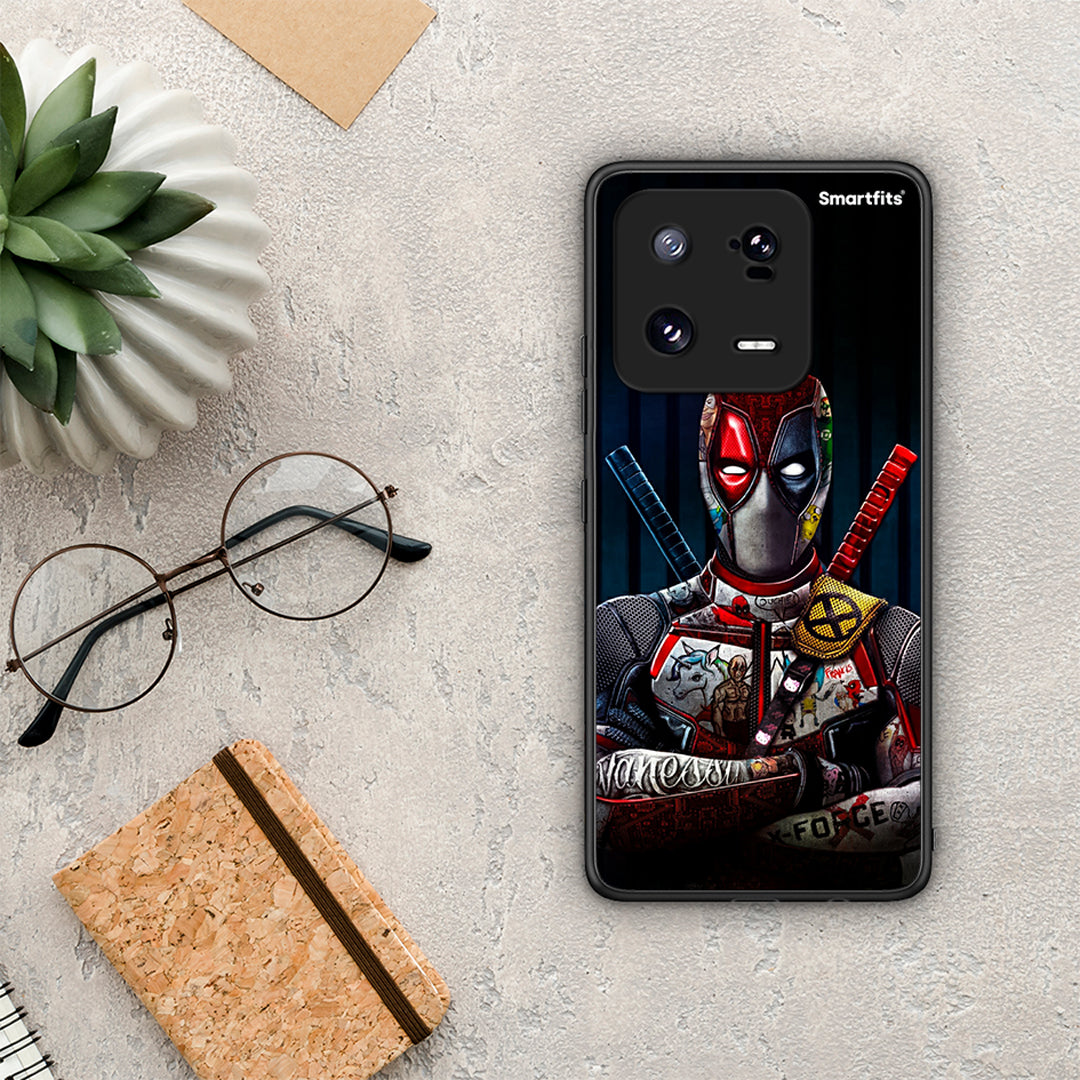 Θήκη Xiaomi 13 Funny Guy από τη Smartfits με σχέδιο στο πίσω μέρος και μαύρο περίβλημα | Xiaomi 13 Funny Guy Case with Colorful Back and Black Bezels