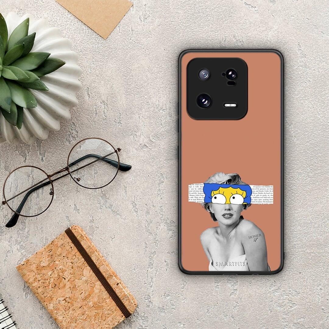 Θήκη Xiaomi 13 Pro Sim Merilyn από τη Smartfits με σχέδιο στο πίσω μέρος και μαύρο περίβλημα | Xiaomi 13 Pro Sim Merilyn Case with Colorful Back and Black Bezels