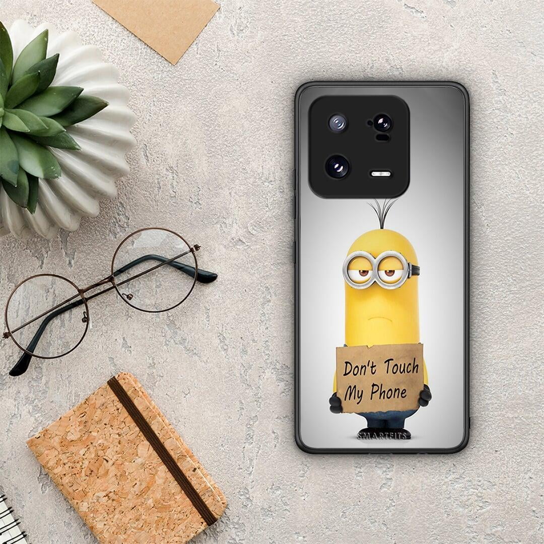 Θήκη Xiaomi 13 Text Minion από τη Smartfits με σχέδιο στο πίσω μέρος και μαύρο περίβλημα | Xiaomi 13 Text Minion Case with Colorful Back and Black Bezels