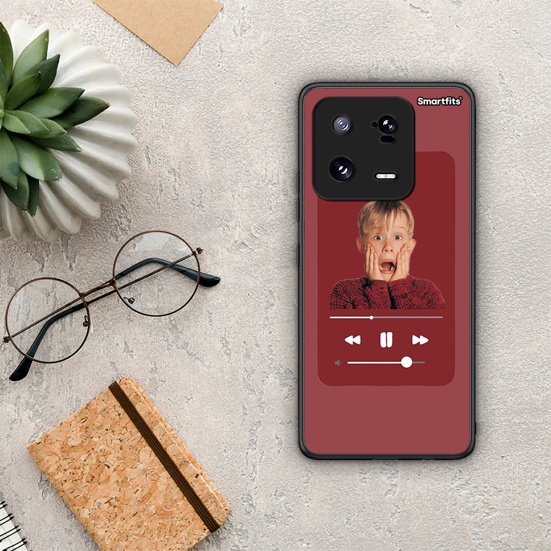 Θήκη Xiaomi 13 Pro Xmas Alone Music από τη Smartfits με σχέδιο στο πίσω μέρος και μαύρο περίβλημα | Xiaomi 13 Pro Xmas Alone Music Case with Colorful Back and Black Bezels