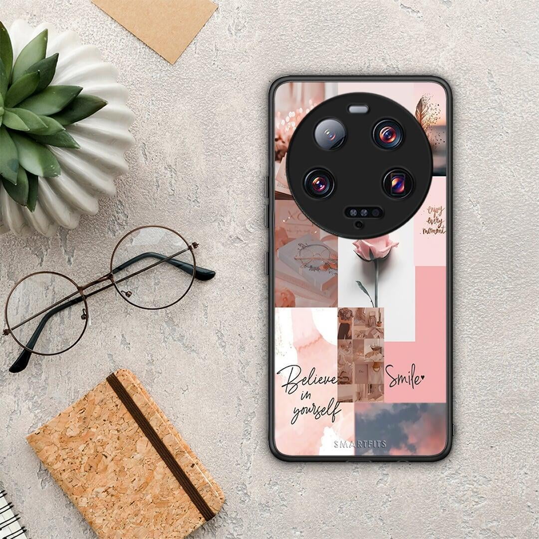 Θήκη Xiaomi 13 Ultra Aesthetic Collage από τη Smartfits με σχέδιο στο πίσω μέρος και μαύρο περίβλημα | Xiaomi 13 Ultra Aesthetic Collage Case with Colorful Back and Black Bezels