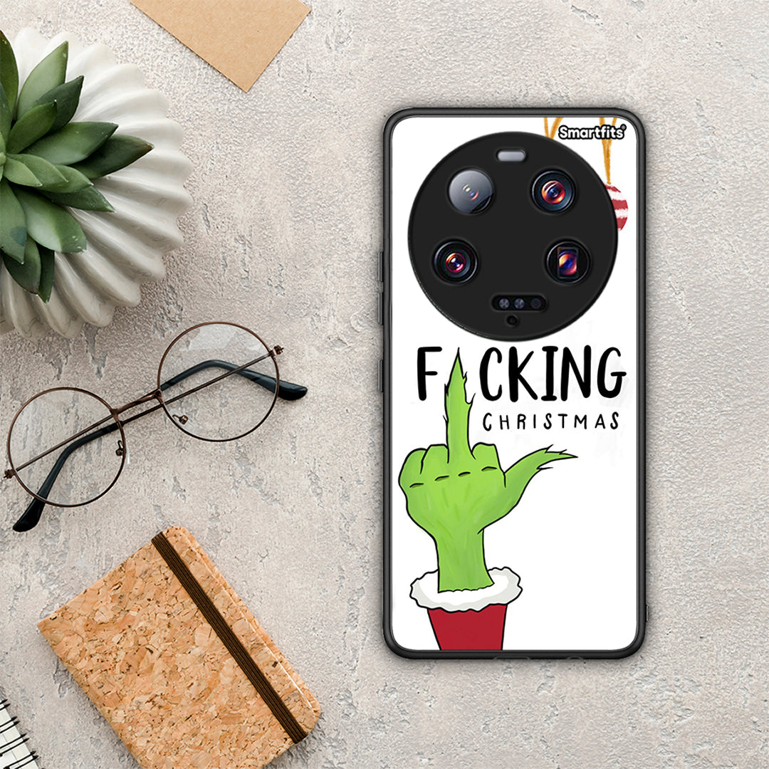 Θήκη Xiaomi 13 Ultra Merry F Xmas από τη Smartfits με σχέδιο στο πίσω μέρος και μαύρο περίβλημα | Xiaomi 13 Ultra Merry F Xmas Case with Colorful Back and Black Bezels