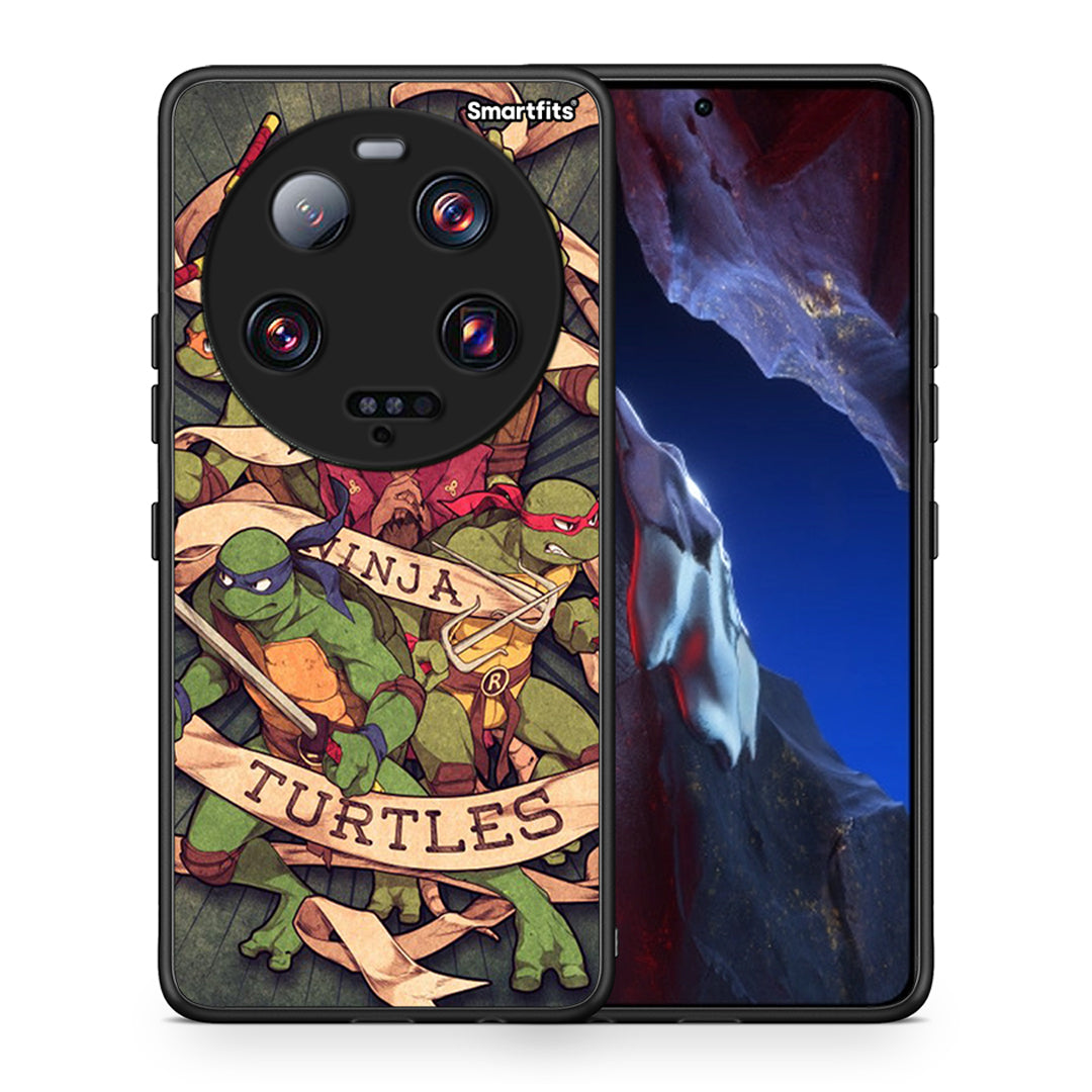 Θήκη Xiaomi 13 Ultra Ninja Turtles από τη Smartfits με σχέδιο στο πίσω μέρος και μαύρο περίβλημα | Xiaomi 13 Ultra Ninja Turtles Case with Colorful Back and Black Bezels