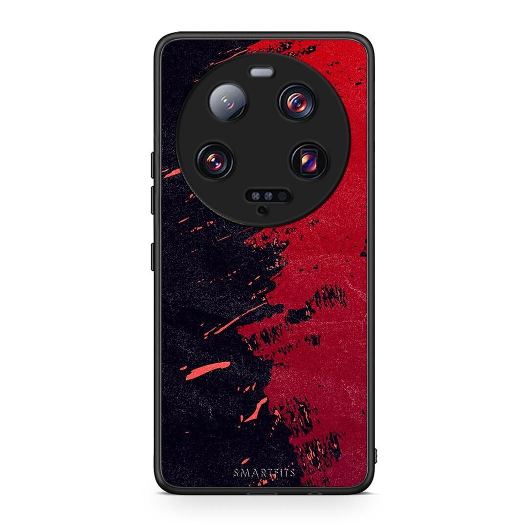 Θήκη Xiaomi 13 Ultra Red Paint από τη Smartfits με σχέδιο στο πίσω μέρος και μαύρο περίβλημα | Xiaomi 13 Ultra Red Paint Case with Colorful Back and Black Bezels
