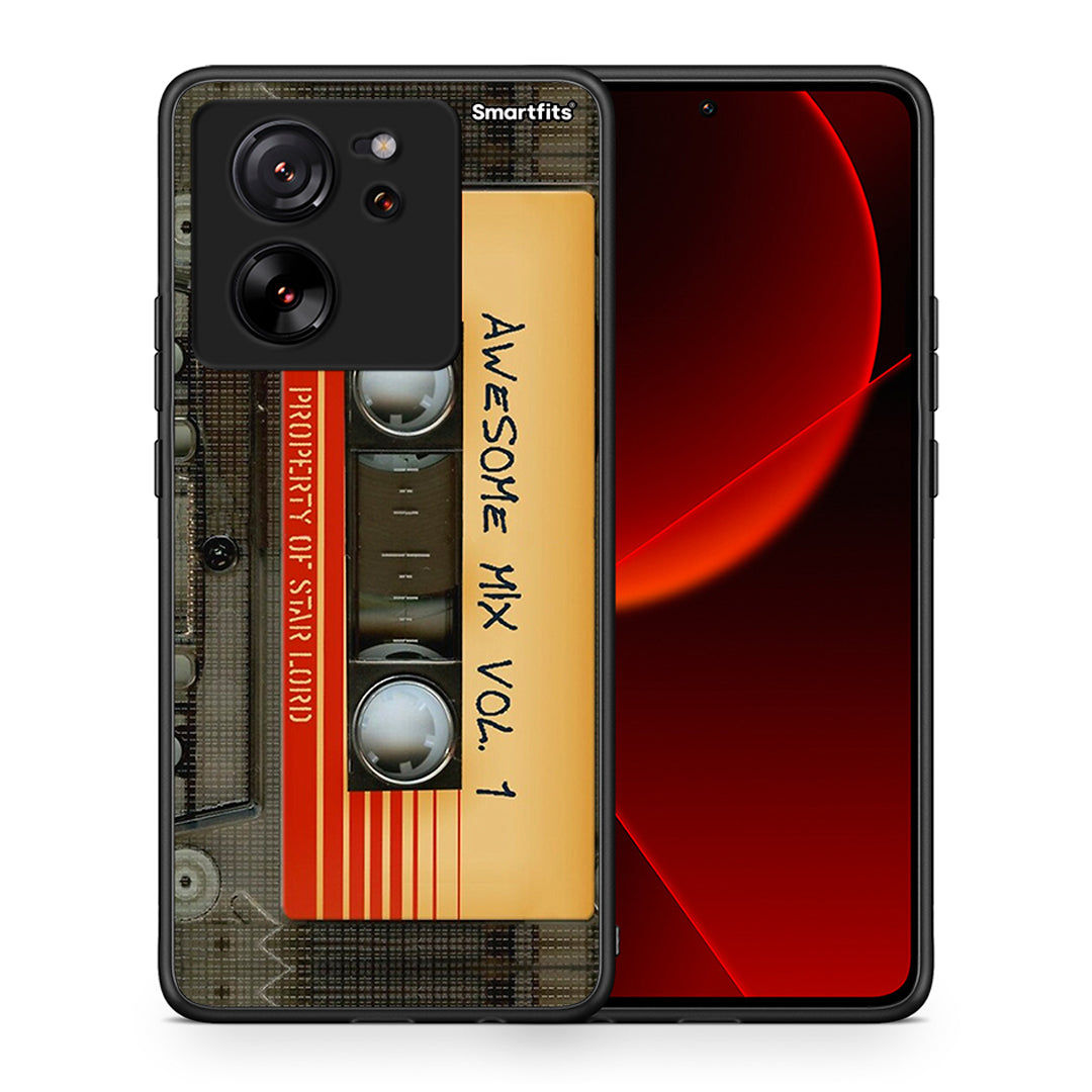 Θήκη Xiaomi 13T Awesome Mix από τη Smartfits με σχέδιο στο πίσω μέρος και μαύρο περίβλημα | Xiaomi 13T Awesome Mix case with colorful back and black bezels