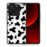 Thumbnail for Θήκη Xiaomi 13T Cow Print από τη Smartfits με σχέδιο στο πίσω μέρος και μαύρο περίβλημα | Xiaomi 13T Cow Print case with colorful back and black bezels