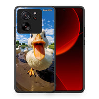 Thumbnail for Θήκη Xiaomi 13T Duck Face από τη Smartfits με σχέδιο στο πίσω μέρος και μαύρο περίβλημα | Xiaomi 13T Duck Face case with colorful back and black bezels