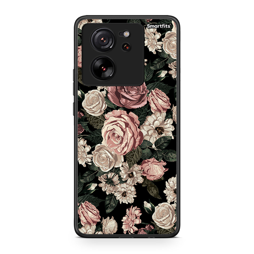 4 - Xiaomi 13T Wild Roses Flower case, cover, bumper