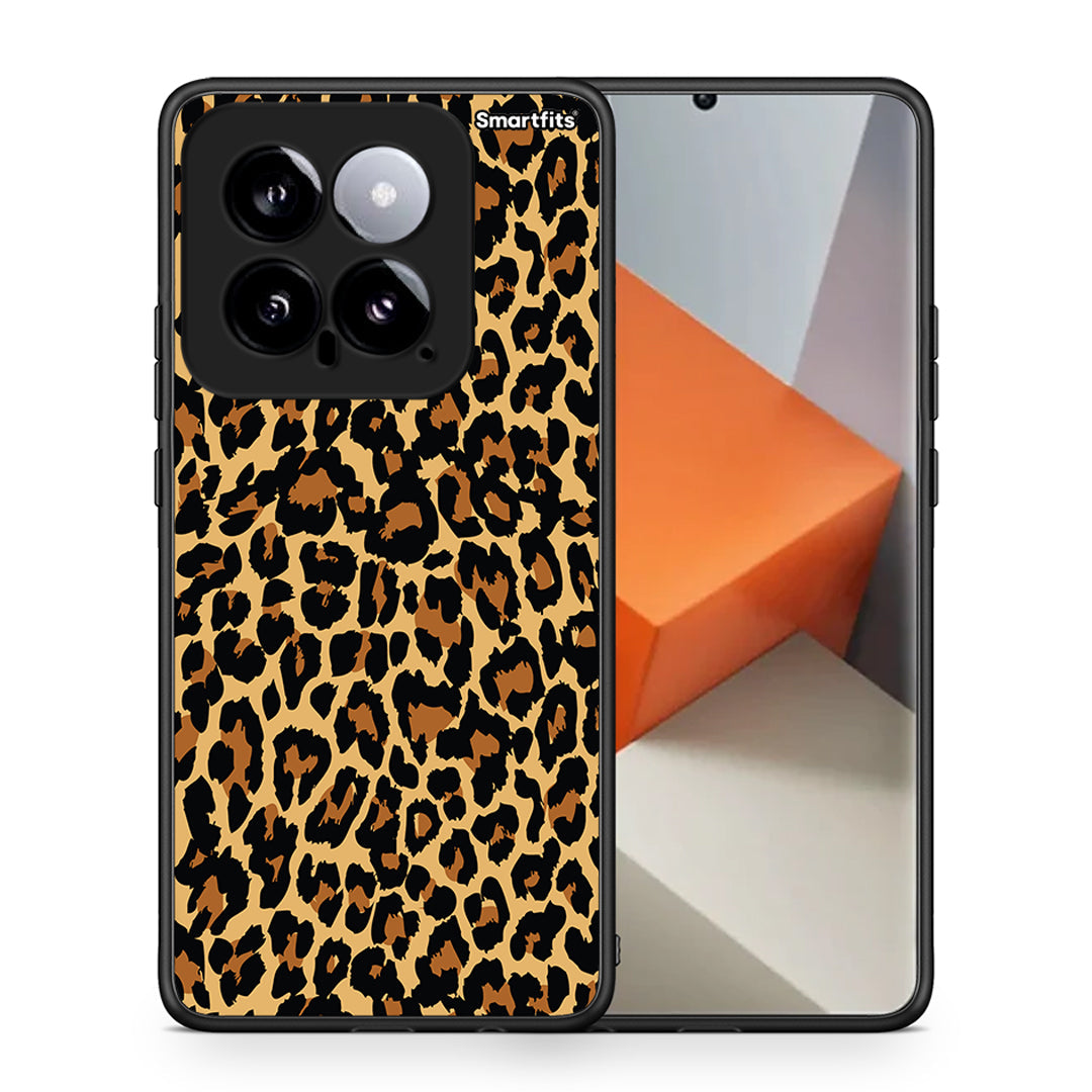 Θήκη Xiaomi 14 5G Leopard Animal από τη Smartfits με σχέδιο στο πίσω μέρος και μαύρο περίβλημα | Xiaomi 14 5G Leopard Animal case with colorful back and black bezels