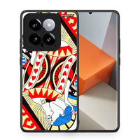 Thumbnail for Θήκη Xiaomi 14 5G Card Love από τη Smartfits με σχέδιο στο πίσω μέρος και μαύρο περίβλημα | Xiaomi 14 5G Card Love case with colorful back and black bezels