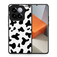 Thumbnail for Θήκη Xiaomi 14 5G Cow Print από τη Smartfits με σχέδιο στο πίσω μέρος και μαύρο περίβλημα | Xiaomi 14 5G Cow Print case with colorful back and black bezels