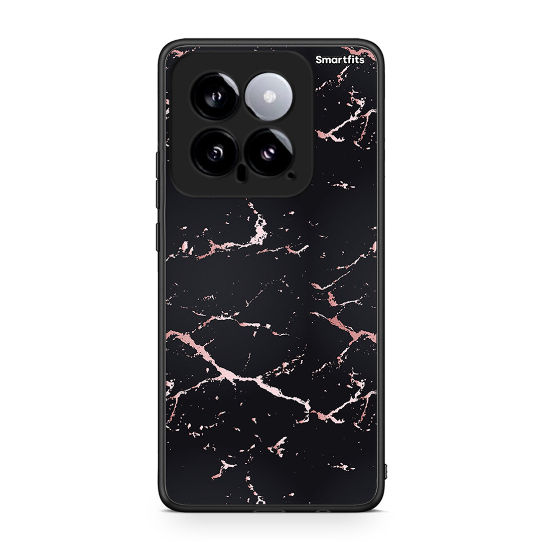 4 - Xiaomi 14 5G Black Rosegold Marble case, cover, bumper