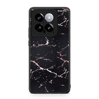 Thumbnail for 4 - Xiaomi 14 5G Black Rosegold Marble case, cover, bumper