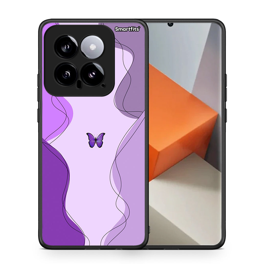Purple Mariposa - Xiaomi 14 5G θήκη