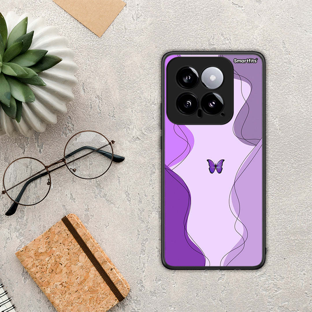 Purple Mariposa - Xiaomi 14 5G θήκη