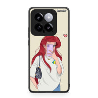 Thumbnail for Xiaomi 14 5G Walking Mermaid Θήκη από τη Smartfits με σχέδιο στο πίσω μέρος και μαύρο περίβλημα | Smartphone case with colorful back and black bezels by Smartfits