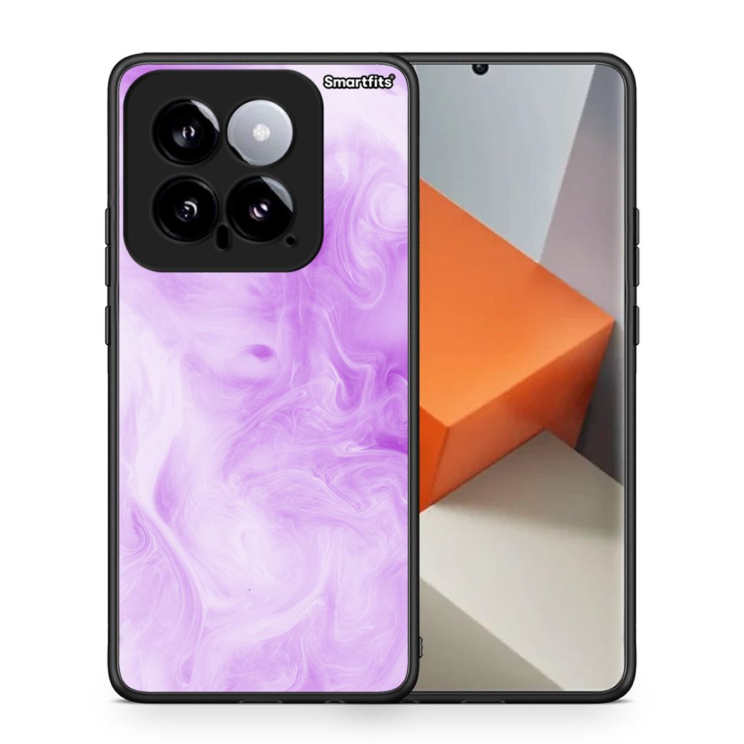 Θήκη Xiaomi 14 5G Lavender Watercolor από τη Smartfits με σχέδιο στο πίσω μέρος και μαύρο περίβλημα | Xiaomi 14 5G Lavender Watercolor case with colorful back and black bezels