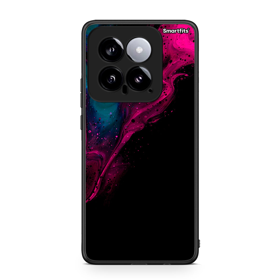 4 - Xiaomi 14 5G Pink Black Watercolor case, cover, bumper