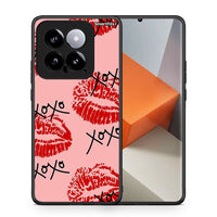 Thumbnail for Θήκη Xiaomi 14 5G XOXO Lips από τη Smartfits με σχέδιο στο πίσω μέρος και μαύρο περίβλημα | Xiaomi 14 5G XOXO Lips case with colorful back and black bezels