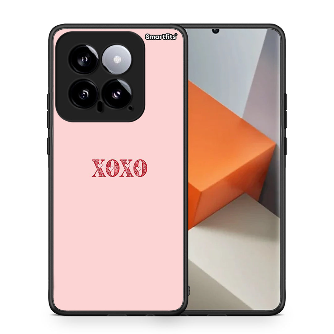 Θήκη Xiaomi 14 5G XOXO Love από τη Smartfits με σχέδιο στο πίσω μέρος και μαύρο περίβλημα | Xiaomi 14 5G XOXO Love case with colorful back and black bezels