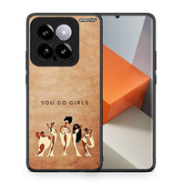 Thumbnail for Θήκη Xiaomi 14 5G You Go Girl από τη Smartfits με σχέδιο στο πίσω μέρος και μαύρο περίβλημα | Xiaomi 14 5G You Go Girl case with colorful back and black bezels