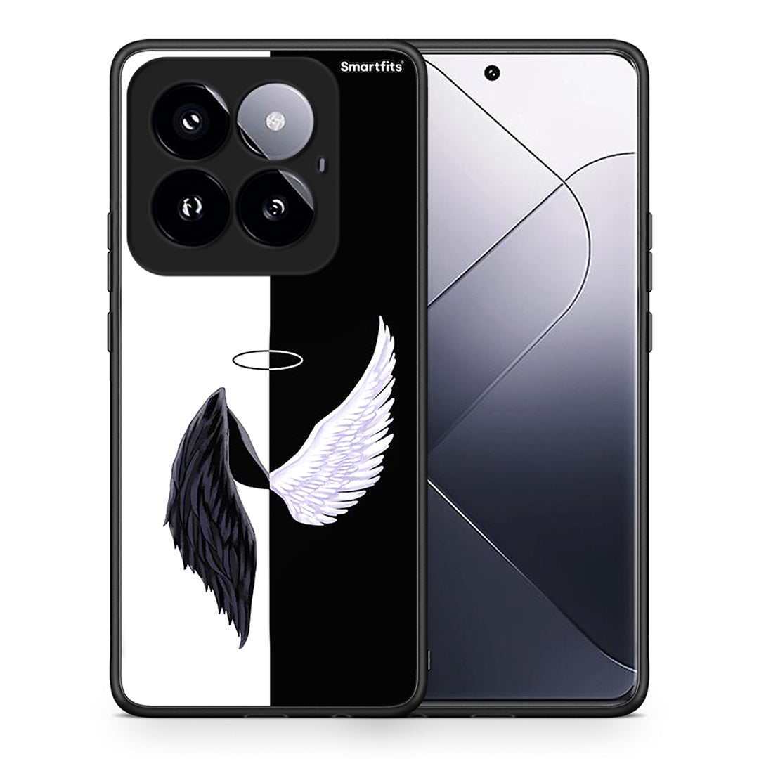 Θήκη Xiaomi 14 Pro 5G Angels Demons από τη Smartfits με σχέδιο στο πίσω μέρος και μαύρο περίβλημα | Xiaomi 14 Pro 5G Angels Demons case with colorful back and black bezels