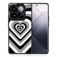 Thumbnail for Θήκη Xiaomi 14 Pro 5G Black Hearts από τη Smartfits με σχέδιο στο πίσω μέρος και μαύρο περίβλημα | Xiaomi 14 Pro 5G Black Hearts case with colorful back and black bezels