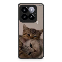 Thumbnail for Xiaomi 14 Pro 5G Cats In Love Θήκη από τη Smartfits με σχέδιο στο πίσω μέρος και μαύρο περίβλημα | Smartphone case with colorful back and black bezels by Smartfits
