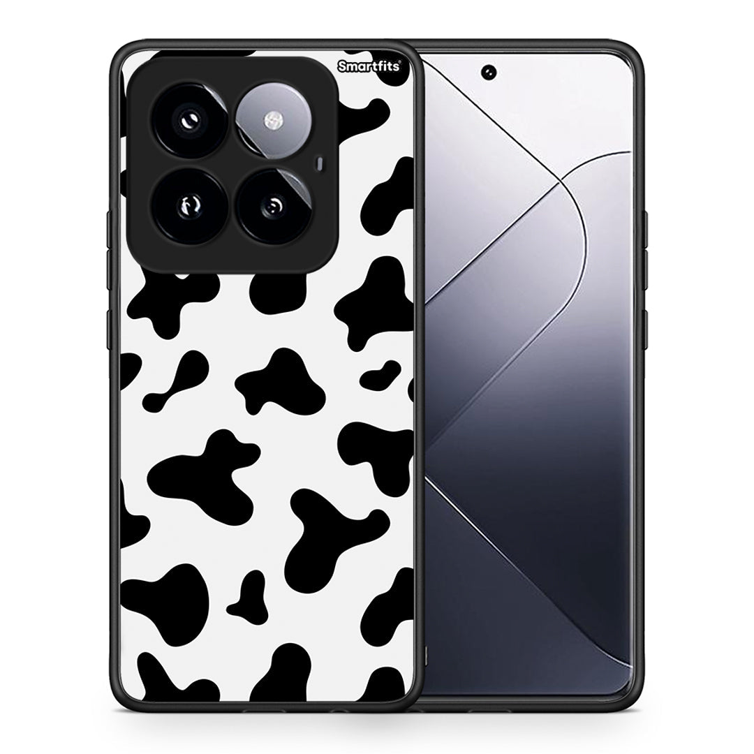 Θήκη Xiaomi 14 Pro 5G Cow Print από τη Smartfits με σχέδιο στο πίσω μέρος και μαύρο περίβλημα | Xiaomi 14 Pro 5G Cow Print case with colorful back and black bezels